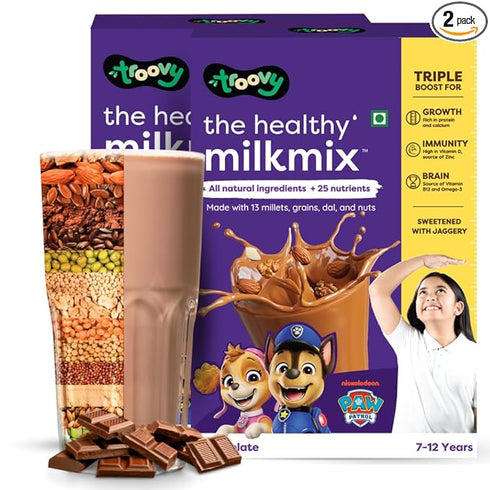 Troovy No Sugar, 13 Millets & Nuts, Chocolate Nutri Milk Mix